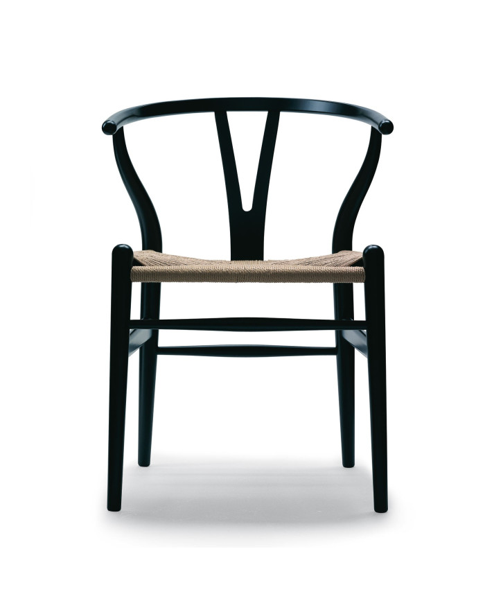 chaise wishbone CH24 Hêtre laqué Noir
